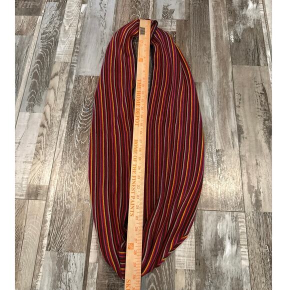 Coldwater Creek Multicolor Infinity Scarf Striped Tight Knit Circle Casual Boho - Picture 7 of 7